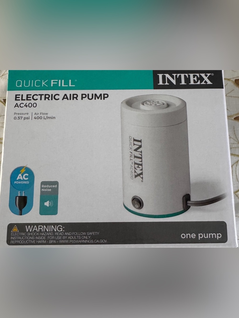 Intex Quick-Fill AC400 Electric Air Pump - Picture 3 of 3